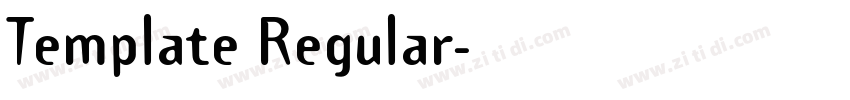 Template Regular字体转换